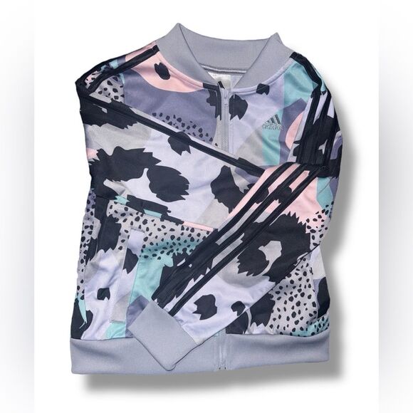 **LIKE NEW**Adidas Blue and Pink Jacket for Stylish Comfort - Picture 1 of 2